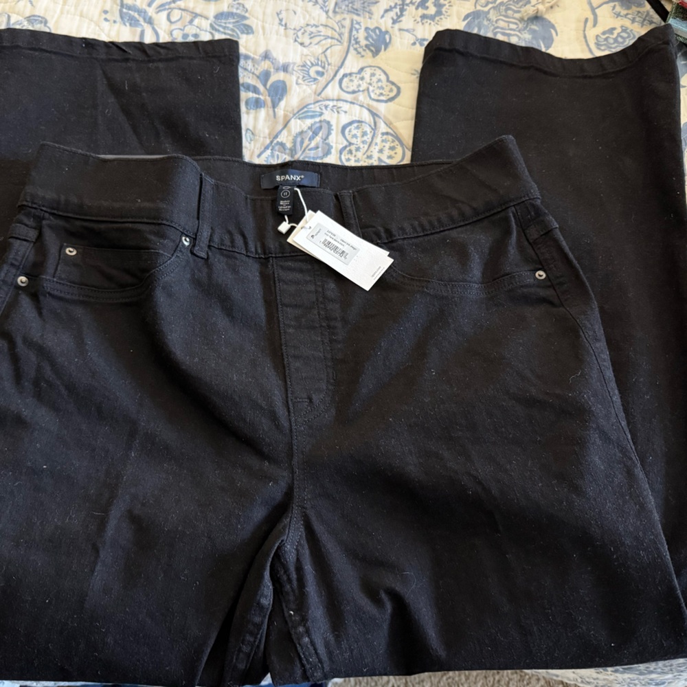 SPANX black kickflare jeans size 1X